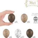 Valery Madelyn 36Pcs Easter Eggs Ornaments for Small Tree Decorations, 1.57" Neutral Beige White Plastic Easter Eggs Bulk, Shatterproof Decorative Hanging Egg Decorations Spring Party Decor