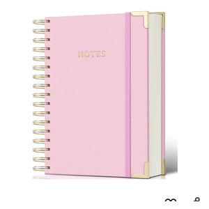 ALKALO Spiral Notebook Journal, 328 Pages Linen Hardcover College Ruled Notebook, Lined Thick Journals for Women Men, A4 Thick Spiral Journal for Writing, 100GSM Paper, Cute Notebooks for Work School