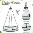 FoldTier 2 Pieces 16 Inch Universal Wild Bird Seed Catcher Hanging Hoop Platform Bird Seed Catcher Tray for Hummingbird Feeders Bee Feeder Outdoor Garden Accessories