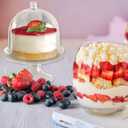 DecorLine Luxurious Clear Plastic Mini Cake Stands - Chic & Versatile Design - Perfect for Any Occasion - 5 Count (Pack of 1)