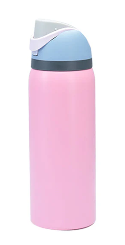 FreeSip Insulated Stainless Steel Water Bottle with Straw, BPA-Free Sports Water Bottle, Great for Travel, 24 Oz, Denim