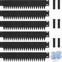 10 Inch Steel Garden Edging Borders, 40" L x 10" H Strips Metal Landscape Edging - Bendable Metal Edging with 6 Clips Edge for Landacaping Lawn Yard (20Ft Total, Black)