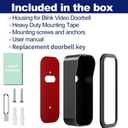 Blink Doorbell Mount for All-new Blink Video Doorbell(2nd Gen), No-Drilling Blink Mount Bracket, Easy Installation for Blink Doorbell Camera Security System (Blink Doorbell is Not Included),Black