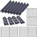 Grill Grates Flavorizer Bars Parts for Weber Genesis II E-410, S-410, Genesis II LX E-440, S-440, Weber 66089, 66097, 66041, 66033, 66796, Stainless Steel Porcelain Grids Heat Plate Deflectors