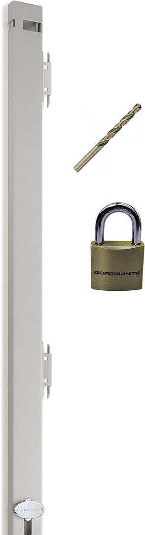 File Cabinet Locking Bar. Fits 4 Drawer File Cabinets. Includes Padlock and Cobalt Drill Bit. (Beige)