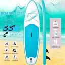 Inflatable Stand Up Paddle Board - Upgraded Glue-Free Hot Melt Technology, Long Service Life, 10'6", Anti-Slip EVA Deck, Full SUP Accessories, Included for Adults Youth All Skill Levels