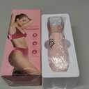 Bikini Trimmer for Women with Mirror & LED Light, Ceramic Blades & Travel Lock - Body Groomer IPX7 Waterproof Use for Legs/Arm/Underarm - Baby Pink