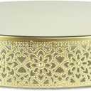 Cake Stand, Metal Round Cupcake Dessert Stand Cake Display Holder Cookies Fruit Serving Tray Decor for Wedding Party Birthday Baby Showers Anniversary (Gold, 12in)