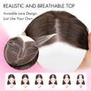 Isaic Hair Toppers for Women 24 Inch Synthetic Hair Topper with 360 Clips In and Adjustable Band, Layered Design Adds Natural Volume for Thinning Hair (Chocolate Brown with Dark Brown)