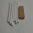 White Curtain Rods for Windows 48 to 84 Inch(4-7 Feet), Heavy Duty 1'' Diameter Adjustable Window Drapery Rod, Modern and Simple Decorative End Cap Finish, Matte White(36''-88'')