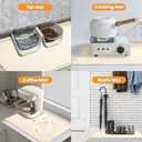 Sdpeia Under Sink Mat for [31" x 22"] Cabinet, Upgraded Silicone Waterproof Mat Kitchen Cabinet Liner Cabinet Protector Kitchen Organizers and Storage (Cream)