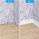 Duzzy Flexible Baseboard Molding Trim, 4 Inch(W) x 20 Feet(L) Peel and Stick Rubber Wall Trim Molding, Self-Adhesive Vinyl Wall Base Cove Base