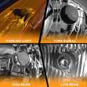 WEELMOTO Headlights for 2007 2008 2009 Nissan Altima 4Dr Sedan Halogen
Clear Lens Black Housing Amber Reflector, Left+Right Side, Plug-and-Play,OEM:26010JA00A/26010JA00B