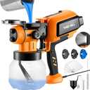 This Hill 1000W High Power Electric Spray Paint Gun,1500ML Container Paint Sprayer for House Painting,Brass Nozzle Storage Bin,Easy to Clean for Furniture,Cabinets,Gardens,Doghouse ect