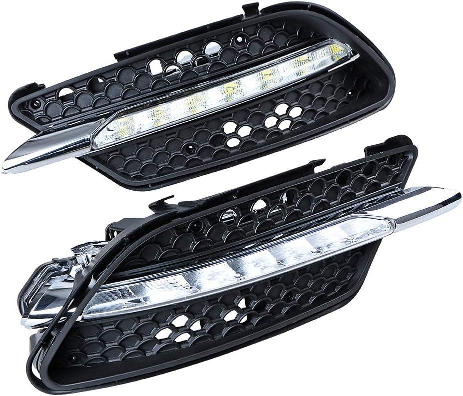 Left & Right LED Fog Light Assembly DRL Daytime Running Light For Mercedes Benz W204 C Class C300 2008-2011