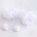 3 x Girl Lace Tutu Socks Baby Toddler Girls Eyelet Ruffle Lace Dance Dressy Socks 2-8T (White)