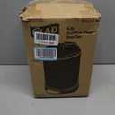 Glad Small Trash Can, 1.2 Gallon | Round Stainless Steel Garbage Bin with Soft Close Lid & Step Foot Pedal | Black Metal Waste Basket with Removable Inner Bucket, Matte Black