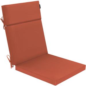 Favoyard Outdoor Chair Cushion 21 x 20 x 2 Inch Waterproof & Color Fade Resistant High Back Patio Furniture Cushion Replacement with Removable Cover, Ties and Hidden Zipper for Outdoor Dining Chairs (Spice)