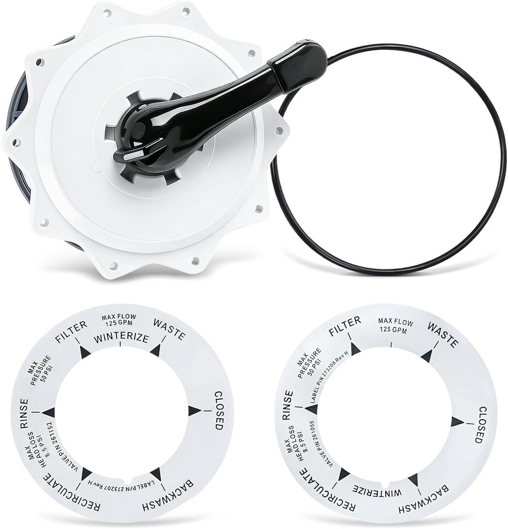 270067 2 Inch Top Valve Assembly Fit for Pentair Hi-Flow Top and Side Mount Pool Spa Multiport Valve Replace# 261177 261173 261152