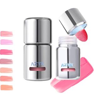 Aztk Liquid Blush, Aztk Jelly Color Liquid Blushes, Blush for Cheeks, Blushes Lotion with Sponge Head, High-Pigment, Long-Lasting, Waterproof, Matte Finish, 5ml (JC04)