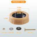 Extra Thick Toilet Wax Ring Replacement Kit, Universal Wax Seal Fits 3" & 4" Drain Pipes, Includes Bolts & Washers, Easy Installation, Compatible with Below-Floor or Level Flanges