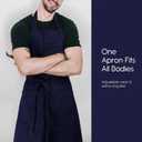 Unisex Apron with Pockets for Cooking, Salon & Art - 100% Cotton Adult Kitchen, Chef, Stylist Apron (Blue)
