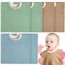 3 Pcs Pullover Baby Bibs Cotton Terry Toddler Absorbent Infant for Feeding and Drooling Towel Slip on Bib(Fresh Color)