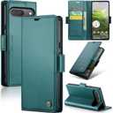 Wallet Case for Google Pixel 10/Google Pixel 10 Pro, Magnetic Flip Case with RFID Blocking Card Holder Kickstand for Women Men, Shockproof Durable Protective Phone Cover (Green)