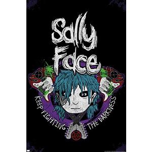 Sally Face - Crossed Guitars Wall Poster, 34L" x 22.4W", Unframed Version,Pack of 5