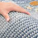 BSICPRO Bathroom Rugs and Mats Sets, 2 Piece Thick Absorbent Chenille Bath Mat Rug Set Non Slip, Soft Shaggy Bath Room Floor Mats for Bathroom, Machine Washable (Fog Blue, 20" x 32" Plus 16" x 24")