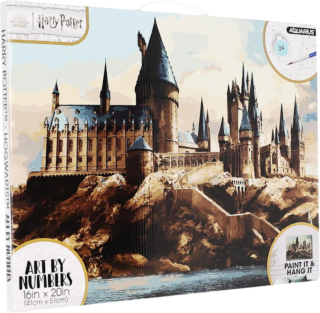 Aquarius Harry Potter Hogwarts Art by Numbers - 16 x 20 inches Harry Potter Themed Paint by Number for Adults & Kids - DIY Color by Number Paint Kit for Beginner - Officially Licensed