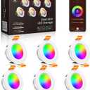inShareplus 6 Pack 2 Inch Smart Recessed Lighting, WiFi LED Downlight 5W 120V, Dimmable RGBCW 27006500K Color Changing, Compatible with Alexa/Google, Ceiling Lights with LED Driver