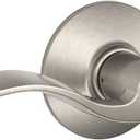 Schlage F40 ACC 619 Accent Door Lever, Bed & Bath Privacy Lock, Satin Nickel