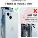 TAURI for iPhone 15 Plus Case, [3 in 1] 1X Black Case [Not-Yellowing] with 2X HD Tempered Glass Screen Protector, [Militarized Drop Defense] Slim Phone Case 6.7 inch, Black