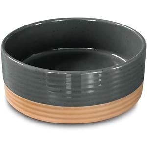 Mora Ceramic Pet Bowl Size Medium - Food/Water Dish for Large Puppies, Cats, Retrievers, Medium Sized Dogs, ect. 28oz or 4 Cups - Basic Bowls for Your Dog or Cat, Mix and Match for a Set - Charcoal