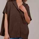 Xiaoxuemeng Womens Cardigan Sweaters Lightweight Knitted Hood Sweater Button Down Coat(Coffee-M)