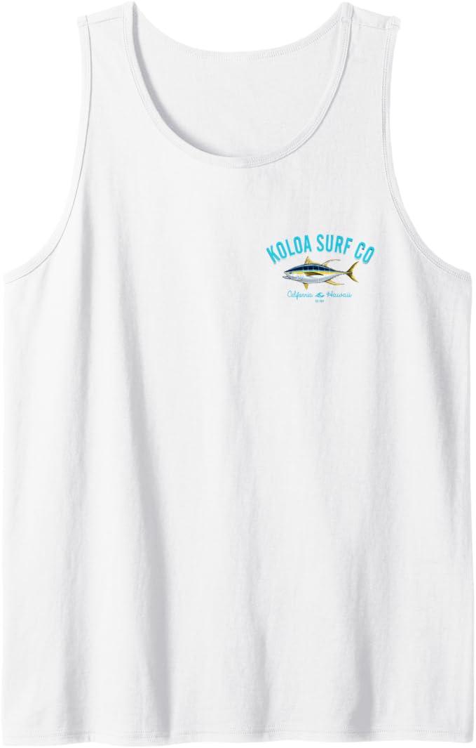 Koloa Surf Yellow Fin Tuna Logo Lightweight, Graphic Tank Top, Size: S