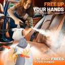 Multi-Surface Handheld Pressurized Steam Cleaner with 11-Pieces Accessories, 15.2OZ Hands-free Portable Steamer for Cleaning, Multipurpose Steam Cleaner for Home|Upholstery|Car|Floor|Grout|More