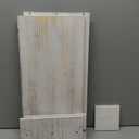 MyGift Shabby Whitewashed Wood Computer Monitor and Laptop Riser Stand for Desk, 2 Tier Office Desktop Storage Shelf