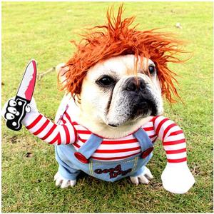Dog Costume for Dogs Clothes Knight Style with Doll and Hat, Halloween Dog Clothes Innovative Funny Dog Cosplay Outfits for Halloween Party B Cosplay Party