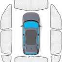 KMF 8pcs Thicken Sun Shades for Volkswagen VW Tiguan 2018-2023 Accessories,Tiguan Sunshade Full Car Window Covers for Windshield Side Rear, UV Block and Privacy Blackout for Camping