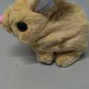 Jorlzeut My Realistic Bunny Toy,Bunny Realistic Bunny,Can Jump Can Talk(Brown)