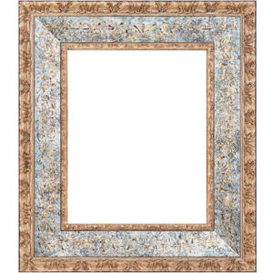 ArtXO Antique 12x16 Picture Frame,2.75" Wide Wooden Vintage Ornate Photo Frame 12 by 16 In,Gallery Wall Art Decor,Bronze Gold & Aquamarine 3 (Green05)