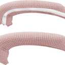 FORCHEER Office Chair Armrest Cover Stretchable Water Resistant Spandex Stretch Jacquard Computer Office Chair Arm Covers Chair Slipcover for Desk Chairs Arm 2P-Pink
