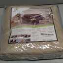 U-NICE HOME Loveseat Sofa Cover Reversible Couch Cover for Dogs with Elastic Straps Water Resistant Furniture Protector for Pets Couch Cover for 2 Cushion Couch (Loveseat, Beige/Beige)