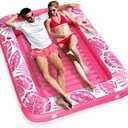 Inflatable Tanning Pool Lounger Float - Jasonwell 4 in 1 Sun Tan Tub Sunbathing Pool Lounge Raft Floatie Toys Water Filled Tanning Bed Mat Pad for Adult Blow Up Kiddie Pool Kids Ball Pit Pool, XL