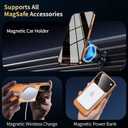 [CD Metal Ring & Automatic Pop-up Lock Magnetic Privacy Case for iPhone 17 Pro Max [Compatible with MagSafe] [Integrated Lens Protection] Full Body Bumper Cover with Built-in 9H Glass-Orange
