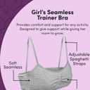 Fruit of The Loom Girls' Seamless Trainer Bra with Removable Modesty Pads (S)