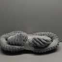 BALANCE Cat Bed Kitten Bed, Washable Round Cat Beds for Indoor Cats, Super Soft Plush Faux Fur Pet Bed for Puppy and Kitten with Anti-Slip Bottom (Grey)