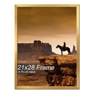 A PLUS MAX 21x28 Picture Frame Gold Light Weight Wall Mount